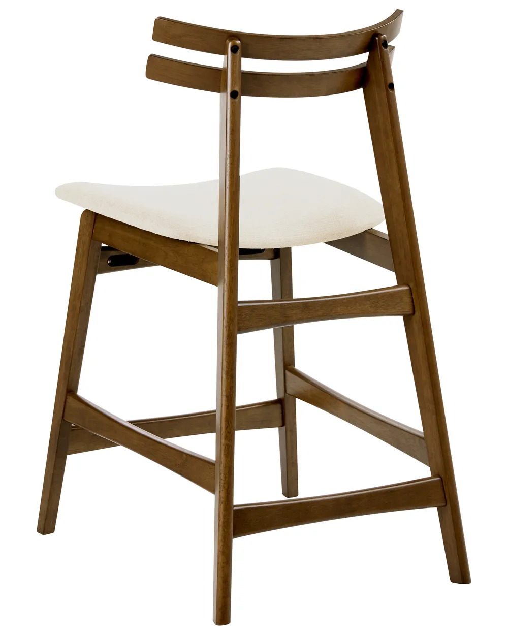 Set med 2 barstolar CYNTHIANA Trä Brun/ Off-White_1060403