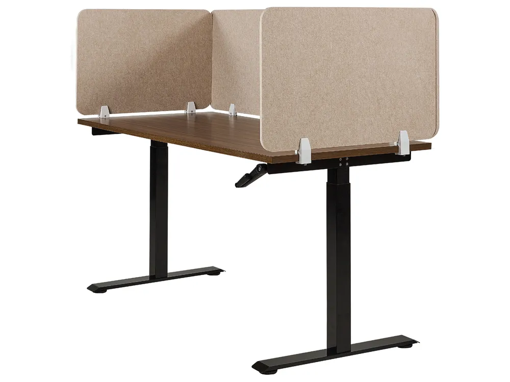 Desk Screen SPLIT 160 x 50 cm Beige_894607