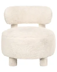 Armchair HAMINA Faux Fur Light Beige_1072172