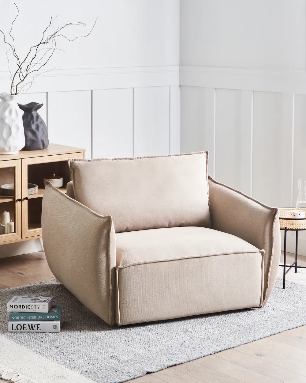 Armchair KUNES Fabric Taupe