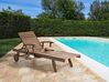 Sun Lounger AMANTEA Reclining Acacia Wood Dark Brown
