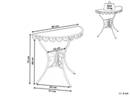 Bistro Table JUINA 80 cm 36 cm Metal Light Beige_1002369