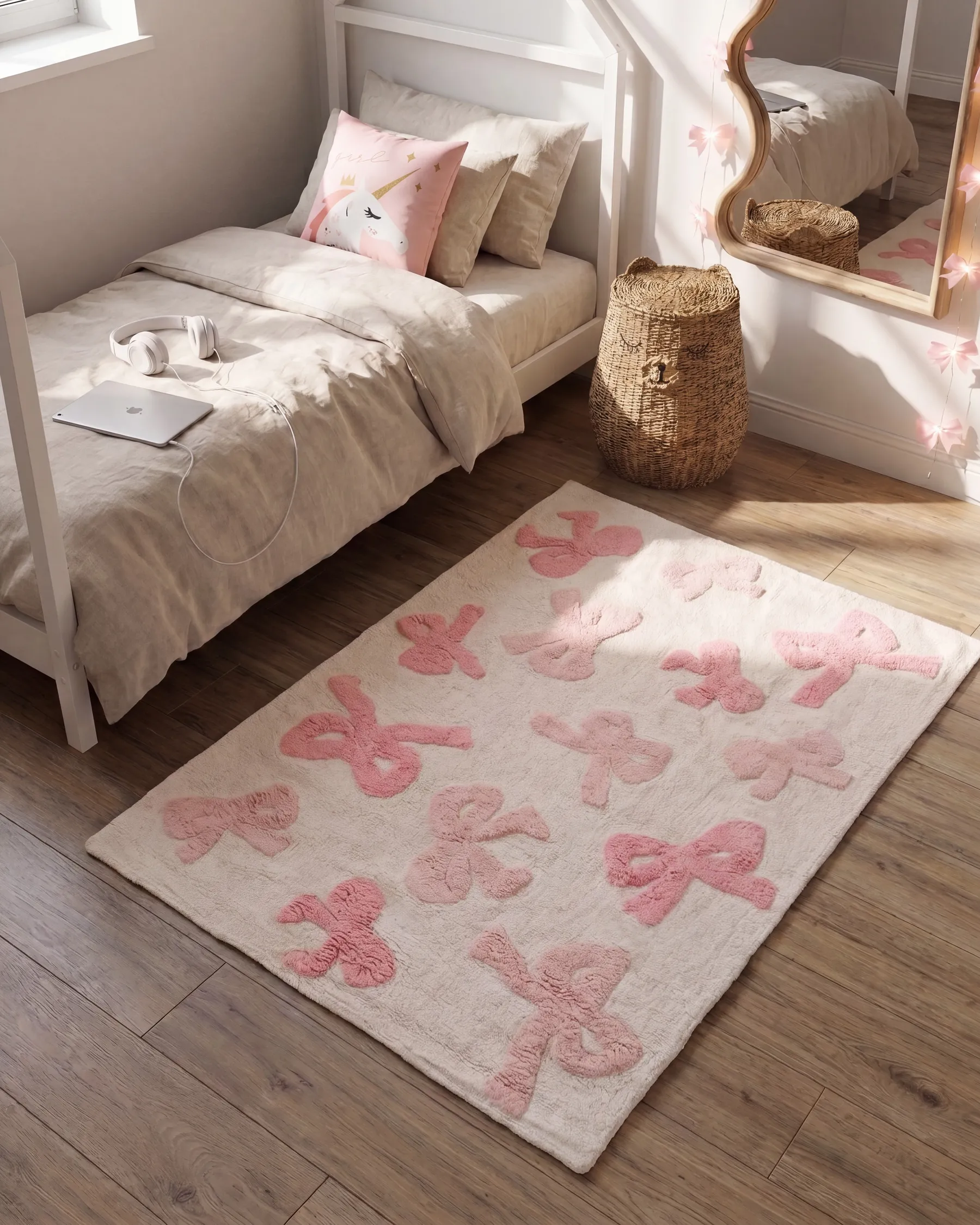Barnmatta FITA Rosa 90 x 130 cm Bomull_1107964