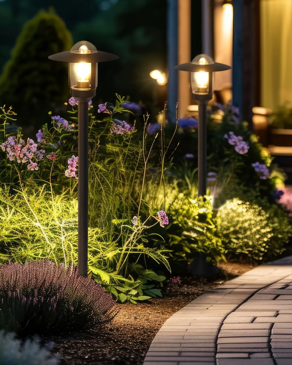 Outdoor Bollard Lamp TIZU Black