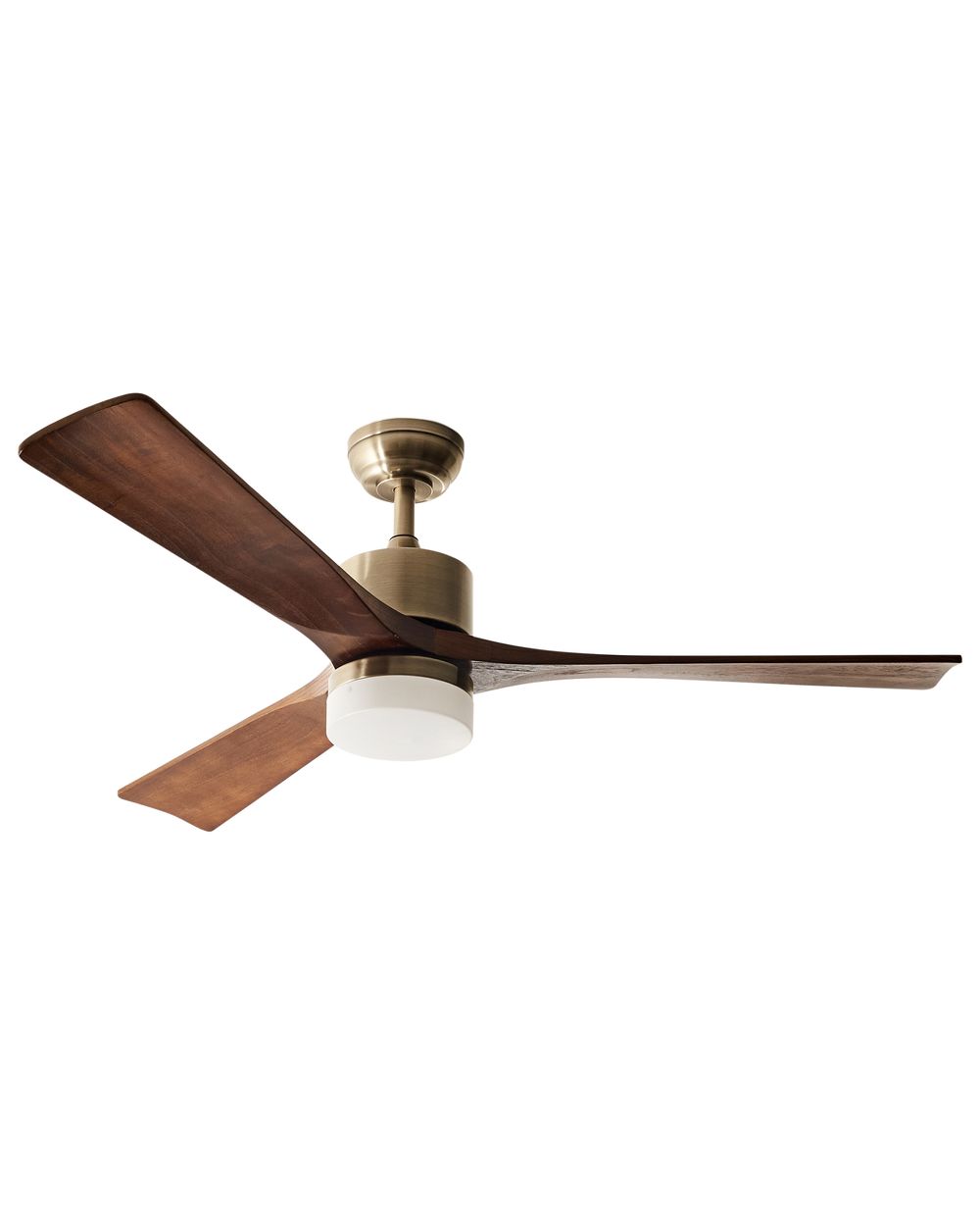 Ceiling Fan with Light ARUWIMI with Remote LED Brass