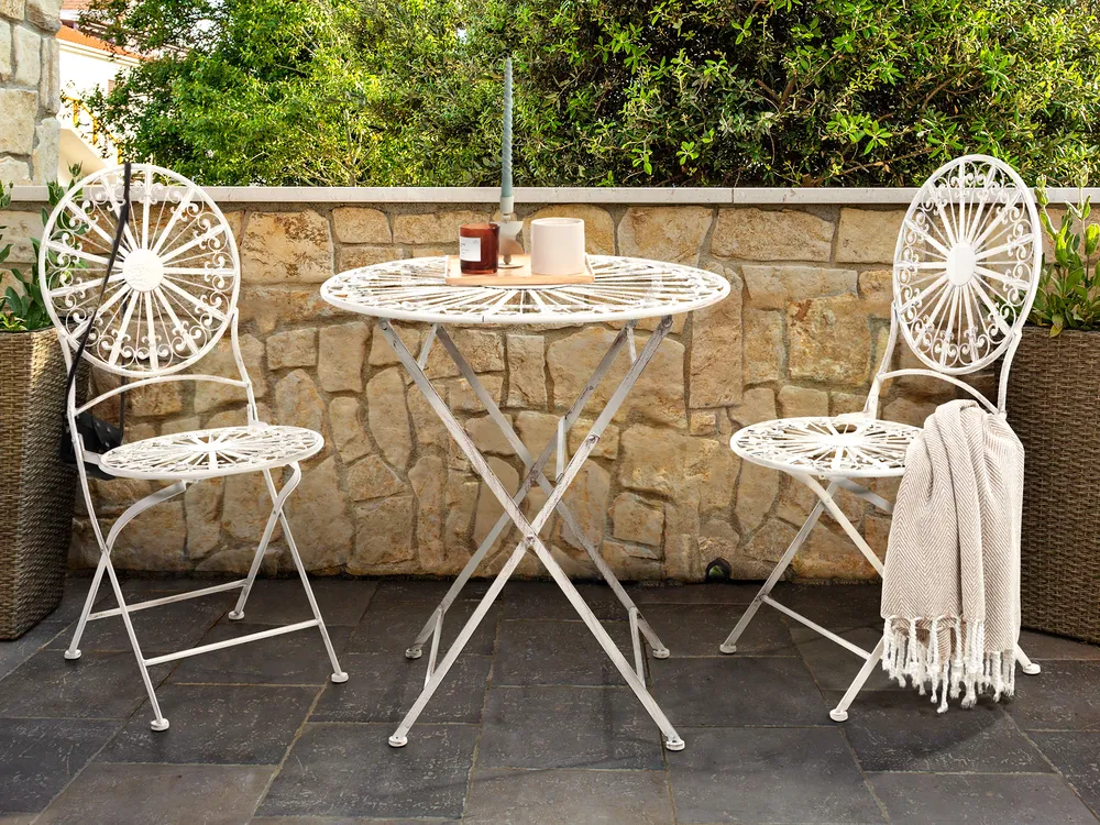 Bistro Table SCAFA 70 cm 70 cm Metal White