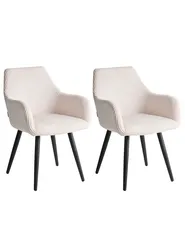 Set med 2 matstolar MORI Manchester Ljusbeige_1042049