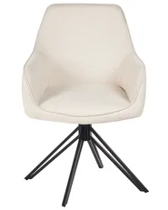 Set med 2 matstolar Vridbar JODAR Ljusbeige_945665