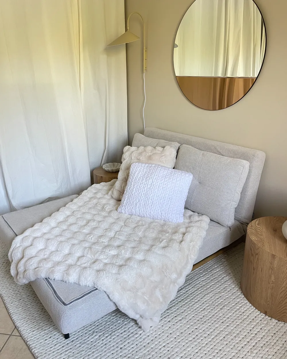 Bäddsoffa 2-sits JERSLEV Off-White_1035991