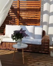 Garden Sofa 3 Seater FORLI Rattan Natural_885920