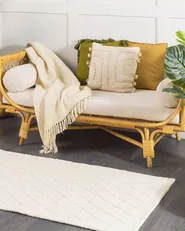 Matta ERZIN Off-White 80 x 150 cm Ull_736133