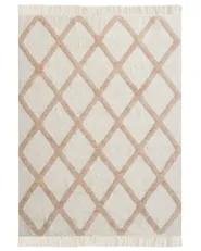 Barnmatta PUNSARI Beige 160 x 230 cm Bomull_1109439