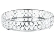 Decorative Tray VATAN Glass Silver_817707