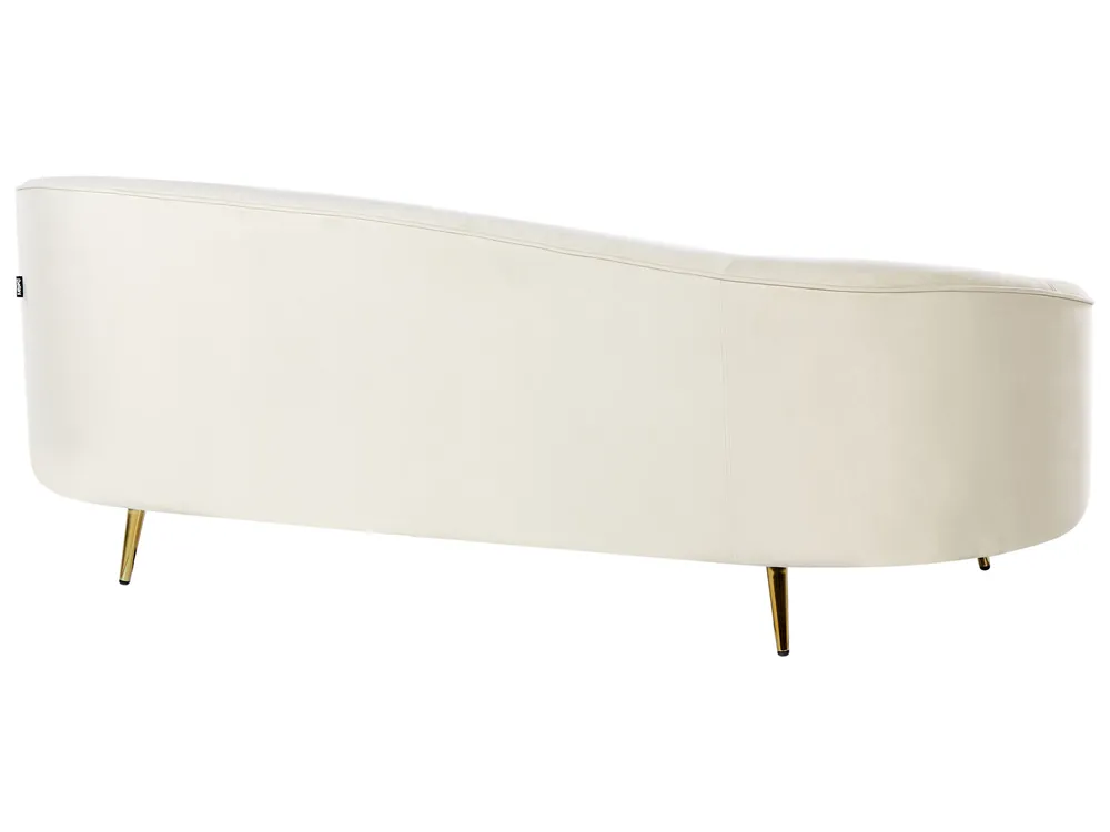 Soffa 2-sits SAVAR Sammet Ljusbeige_915417