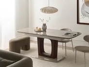 Förlängningsbart matbord BERRIGAN Ljusbeige 160/200 cm 90 cm_1043803