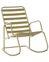 Garden Rocking Chair TURI Metal Olive Green