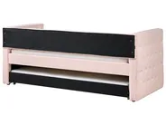 Utdragbar säng Bouclé GASSIN 90 x 200 cm Pastellrosa_977780