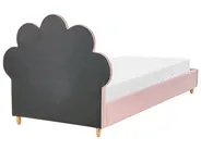 Barnsäng Snäckskal Sammet NEULISE 90 x 200 cm Rosa_984394