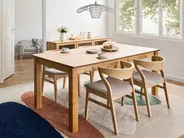 Jatkettava ruokapöytä MADURA Vaalea saarniviilu 180/280 cm 100 cm_992809