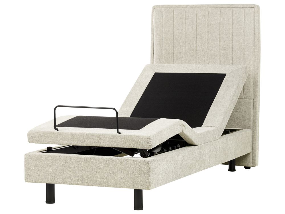 Säädettävä sänky kangas DUKE II 80 x 200 cm Beige