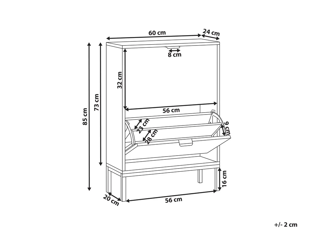 Shoe Storage Cabinet ADELAIDE White_1012002
