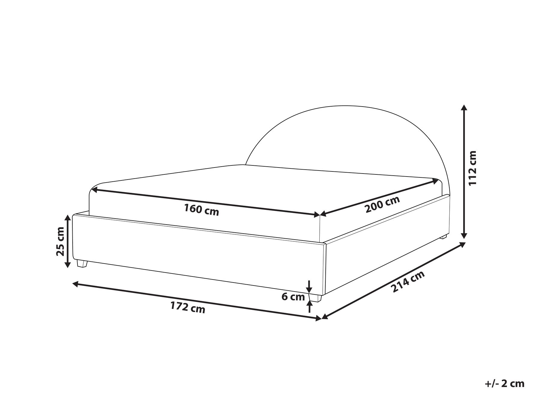 Bed Boucle VAUCLUSE 160 x 200 cm (EU King Size) Pastel Pink_976912