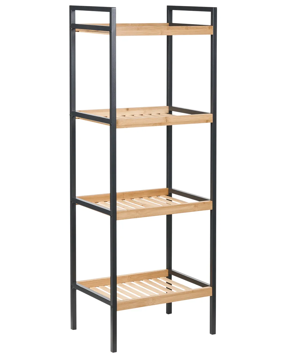 4 Tier Shelving Unit TAJZARA Bamboo Light Brown