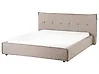 Waterbed Faux Linen LESTRE 160 x 200 cm (EU King Size) Taupe