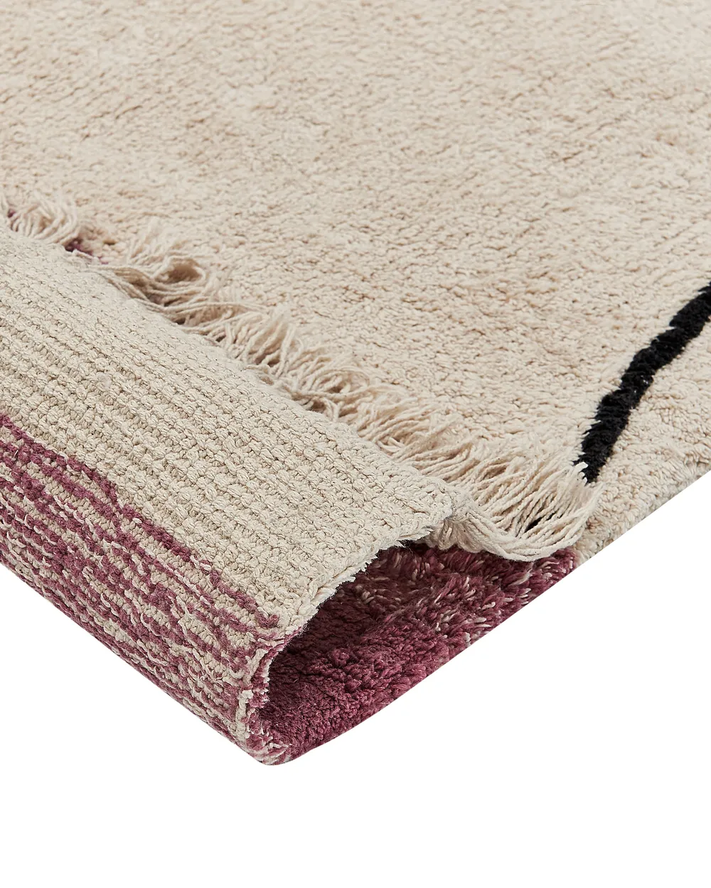 Rug AFSAR Light Beige 140 x 200 cm Cotton_839985