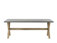 Garden Dining Set 6 Seater SUSUA/OLBIA with Cushions Concrete Light Brown_824228