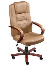 Massage Chair DIAMOND with Heating Leather Light Brown_1016774