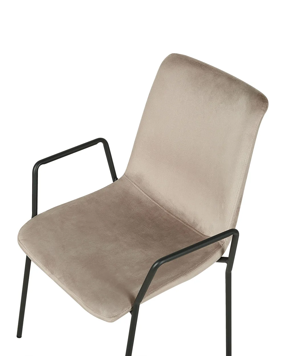 Set med 2 matstolar JEFFERSON Sammet Taupe_788570