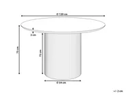 Dining Table NEWELL Light Beige 120 cm 120 cm_993638