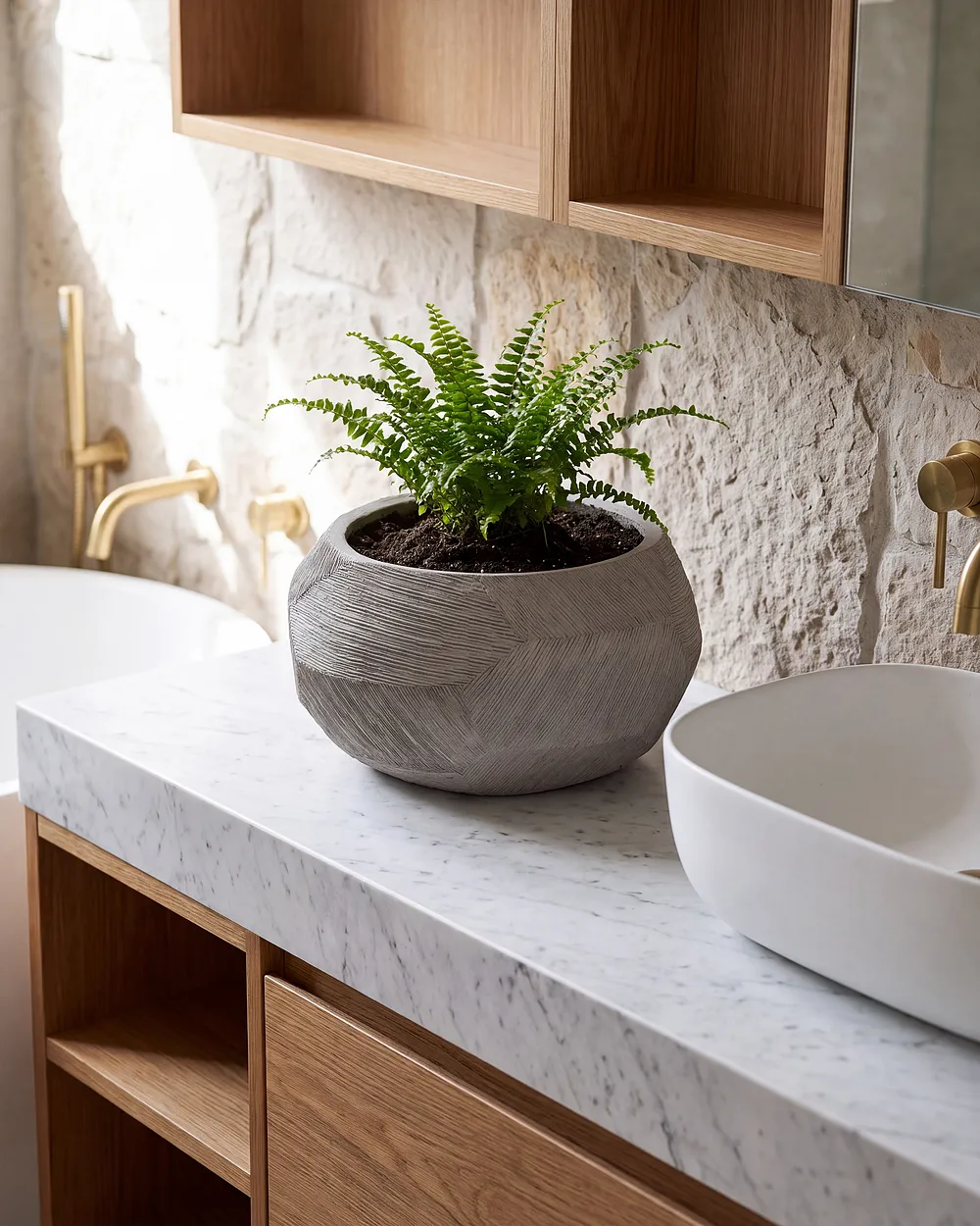 Plant Pot RAURIS 47 cm Grey