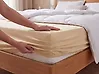 Muotoonommeltu lakana JANBU 180 x 200 cm Puuvilla Beige