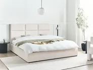 Ottoman Bed LAGORD Fabric Off-White 180 x 200 cm (EU Super King)_971951