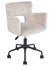 Skrivbordsstol SANILAC II Sammet Taupe_855172