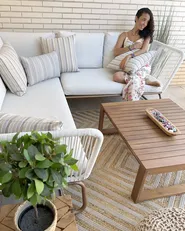 Garden Coffee Table TIMOR 90 cm 75 cm Certified Acacia Wood Light Brown_905788