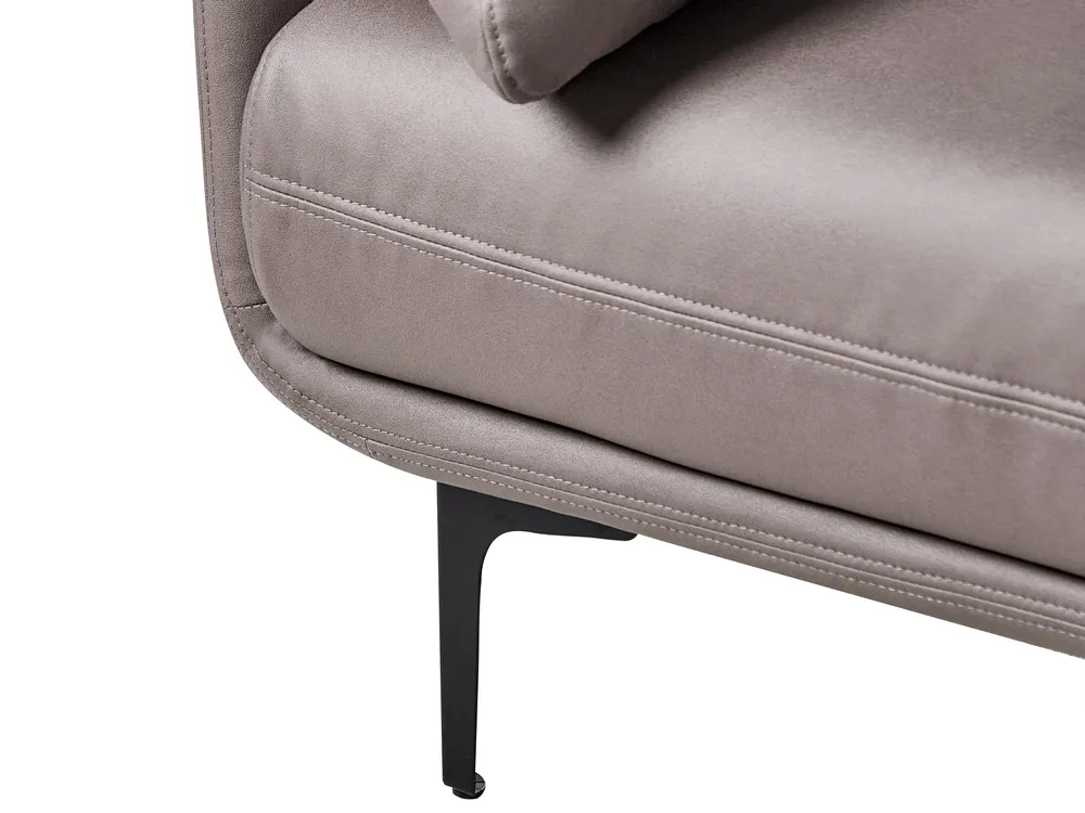 Sofa 3 Seater REVSNES Fabric Brown_965448