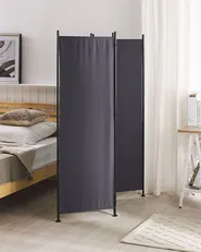 3 Panel Room Divider NARNI 160 cm 170 cm Grey_802721