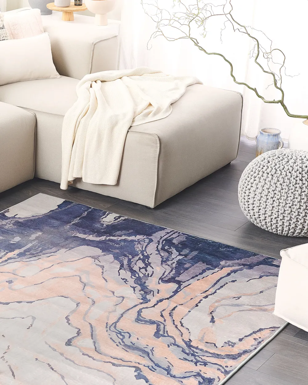 Rug GEBZE Blue 140 x 200 cm