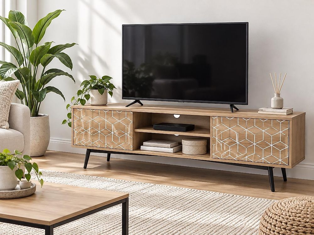 TV-bänk TORVI Ljusbrun