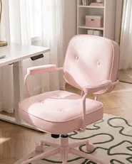 Työtuoli PARAMUS Keinonahka Pastellipinkki_1120056