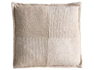 Set of 2 Decorative Cushions MARANTA 30 x 30 cm 45 x 45 cm Corduroy Light Beige Solid_1042314
