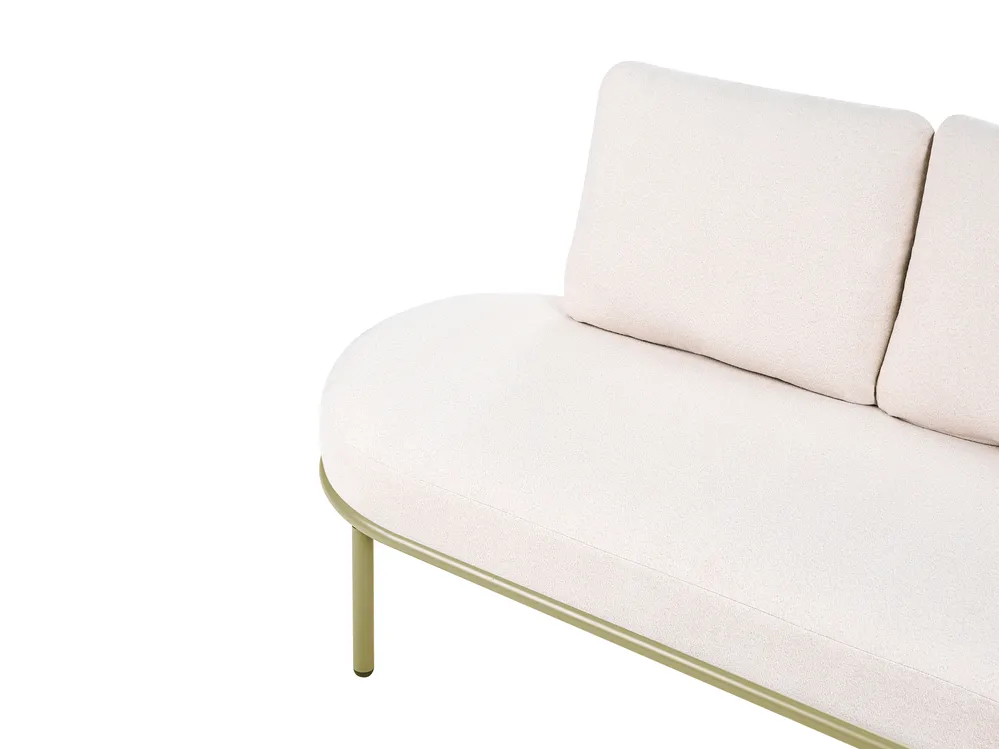Garden Sofa with Table 4 Seater POLLINA Metal Green_1079018
