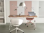 Foldable Office Desk BENDI 160 cm 60 cm Brown_1030704