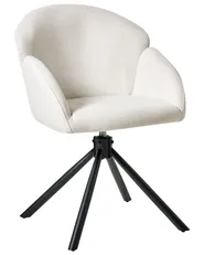 Set med 2 matstolar Vridbar MAYBEE  Off-White_993034