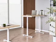 Työpöytä säädettävä DESTINAS 120 cm 72 cm Vaaleanruskea/valkoinen_1000575