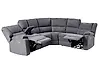 Electric Recliner Corner Sofa ROKKE with USB Port Fabric Dark Grey Left Hand