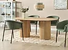 Ruokapöytä SHERIDAN Luonnollinen saarniviilu 180 cm 100 cm